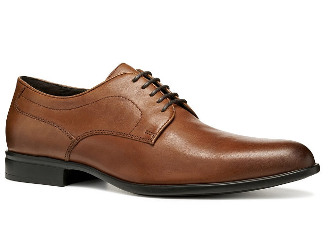 chaussures a lacets - Cérémonie - homme - Cuir - Marron - Geox
