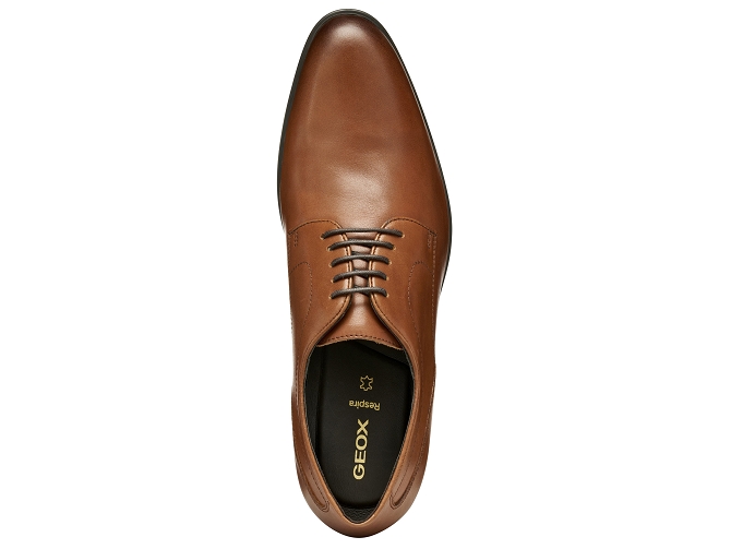 chaussures a lacets - Cérémonie - homme - Cuir - Marron - Geox6765002_5
