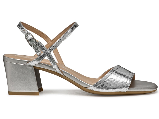 sandales et nu pieds - Confort - femme - Cuir - Argent - Geox6765401_2