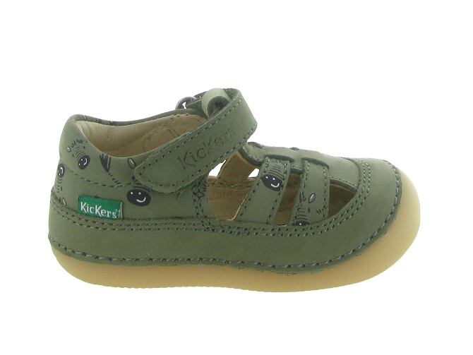 pre marche du 16 au 23 - Semelle souple - bebe garcon - Cuir - Vert - Kickers6775002_2