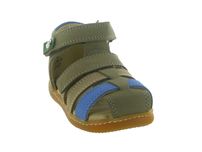 sandales et nu pieds -  - bebe garcon - Toile  - Vert - Kickers6775102_3