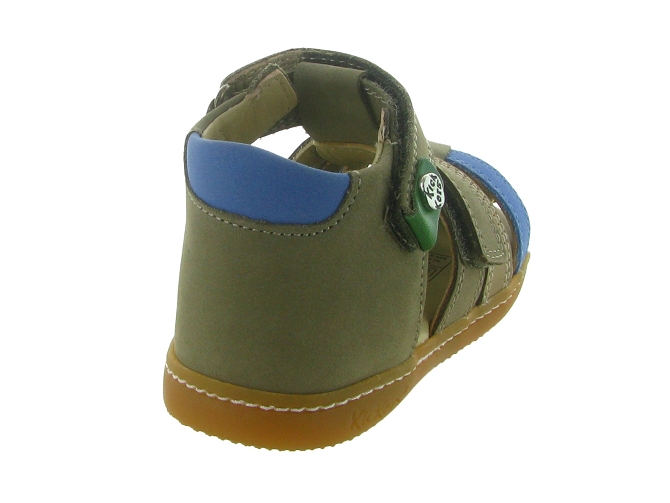 sandales et nu pieds -  - bebe garcon - Toile  - Vert - Kickers6775102_5