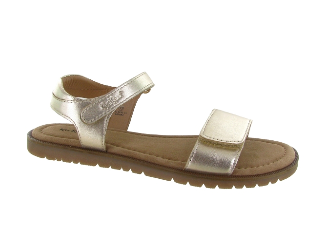 sandales et nu pieds -  - junior fille - Cuir - Gris - Kickers