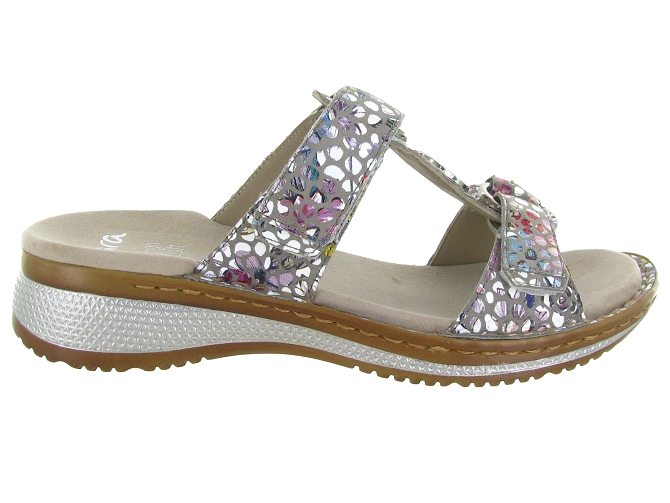 sandales et nu pieds - Mule Sabot - femme - Cuir - Multicolor - Ara6779403_2