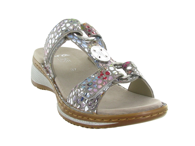 sandales et nu pieds - Mule Sabot - femme - Cuir - Multicolor - Ara6779403_3