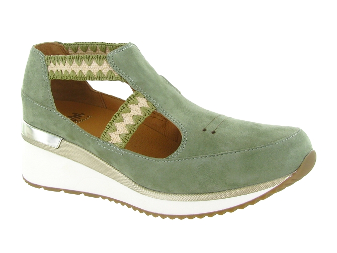 sandales et nu pieds - Confort - femme - Nubuck - Vert - Mamzelle