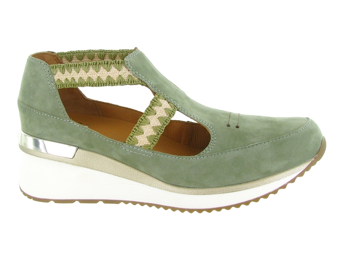 sandales et nu pieds - Confort - femme - Nubuck - Vert - Mamzelle6779903_2