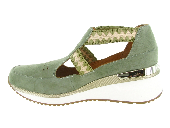 sandales et nu pieds - Confort - femme - Nubuck - Vert - Mamzelle6779903_4