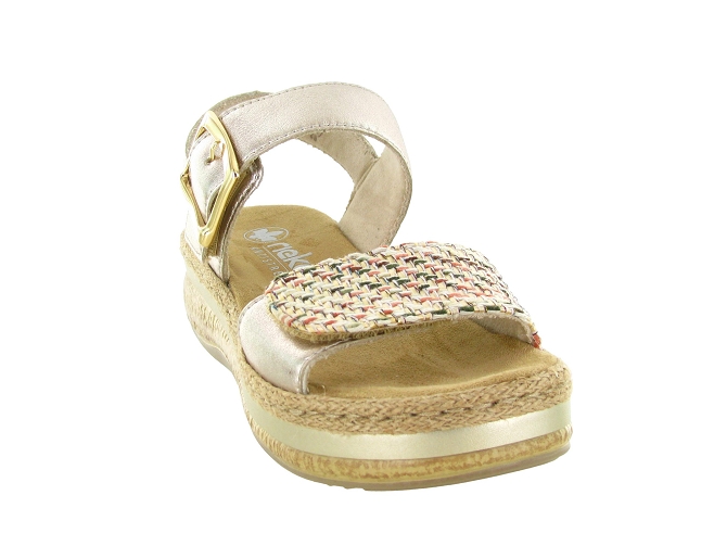 sandales et nu pieds - Confort - femme - Cuir - Or - Rieker6784403_3