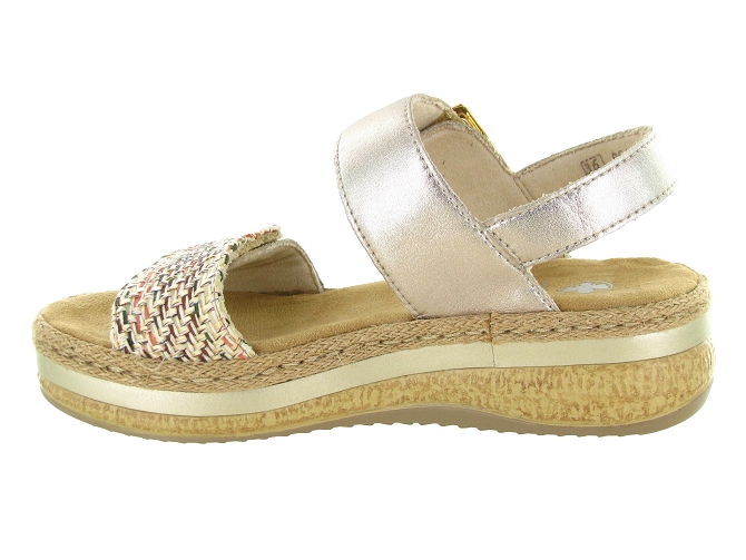 sandales et nu pieds - Confort - femme - Cuir - Or - Rieker6784403_4