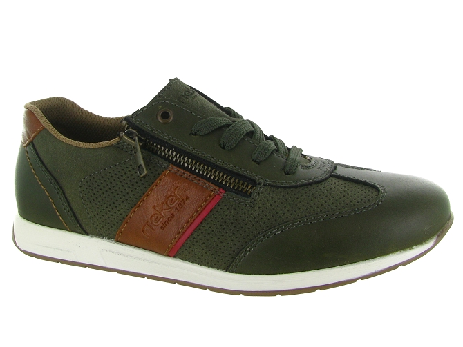 baskets et sneakers - Confort - homme - Cuir - Vert - Rieker