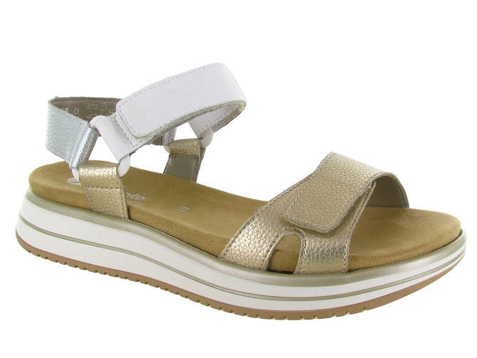 sandales et nu pieds - Confort - femme - Cuir - Or - Remonte