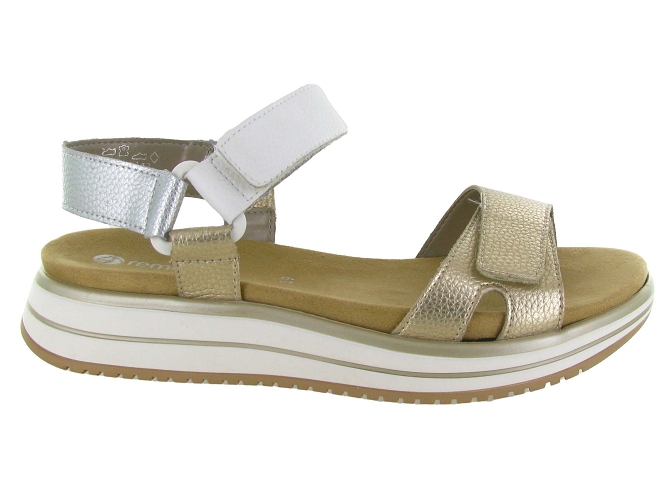 sandales et nu pieds - Confort - femme - Cuir - Or - Remonte6786201_2