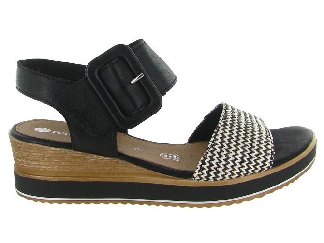 sandales et nu pieds - Confort - femme - Cuir - Noir - Remonte6786701_2