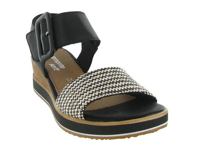 sandales et nu pieds - Confort - femme - Cuir - Noir - Remonte6786701_3