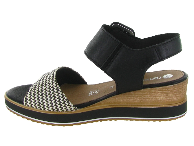 sandales et nu pieds - Confort - femme - Cuir - Noir - Remonte6786701_4