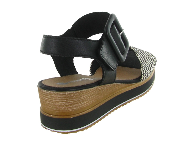 sandales et nu pieds - Confort - femme - Cuir - Noir - Remonte6786701_5