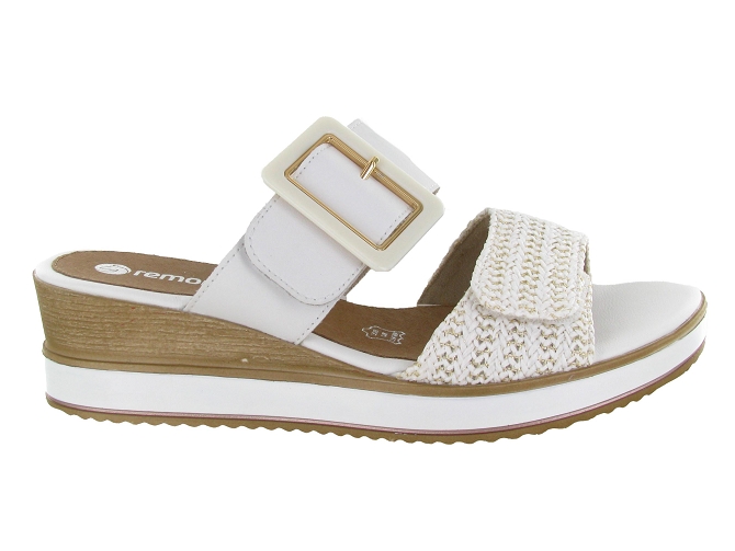 sandales et nu pieds - Mule Sabot - femme - Cuir - Blanc - Remonte6786802_2
