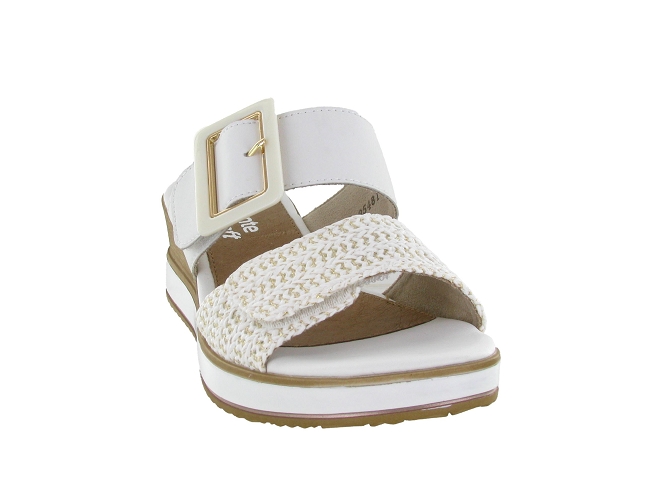 sandales et nu pieds - Mule Sabot - femme - Cuir - Blanc - Remonte6786802_3