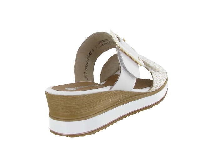 sandales et nu pieds - Mule Sabot - femme - Cuir - Blanc - Remonte6786802_5