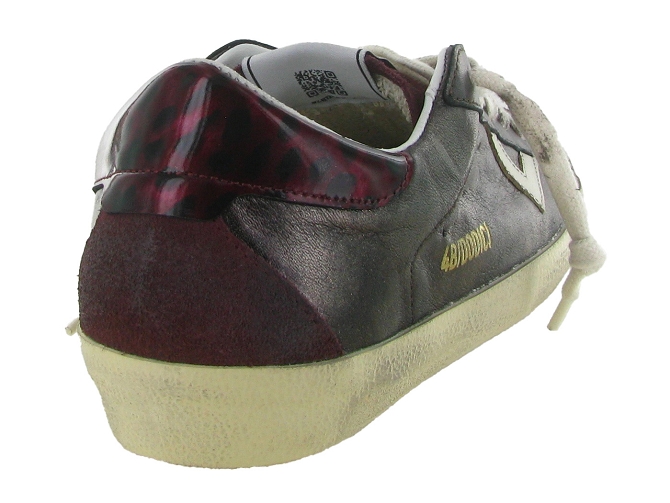 baskets et sneakers - Tendance - femme - Cuir - Bordeaux - 4b126792003_5