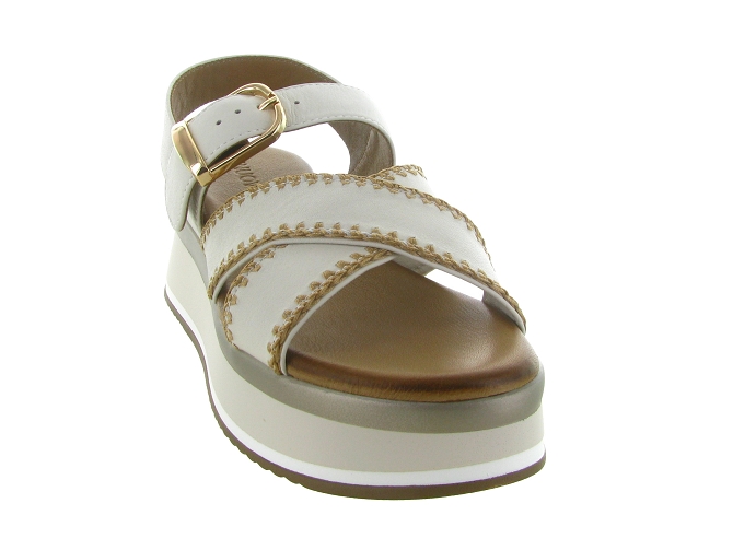 sandales et nu pieds - Confort - femme - Cuir - Beige - Inuovo6792401_3