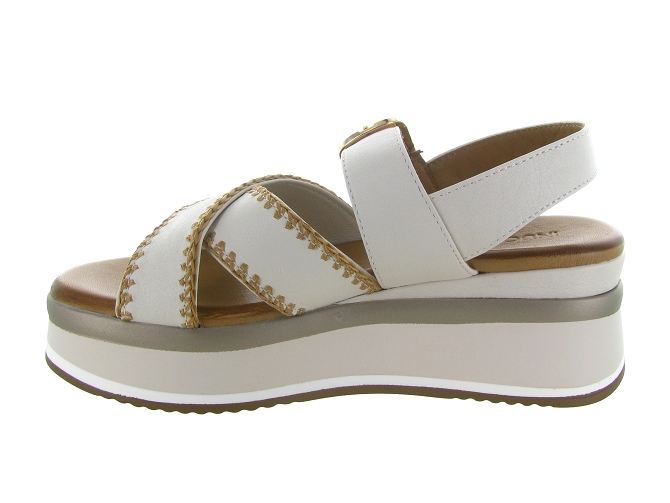 sandales et nu pieds - Confort - femme - Cuir - Beige - Inuovo6792401_4