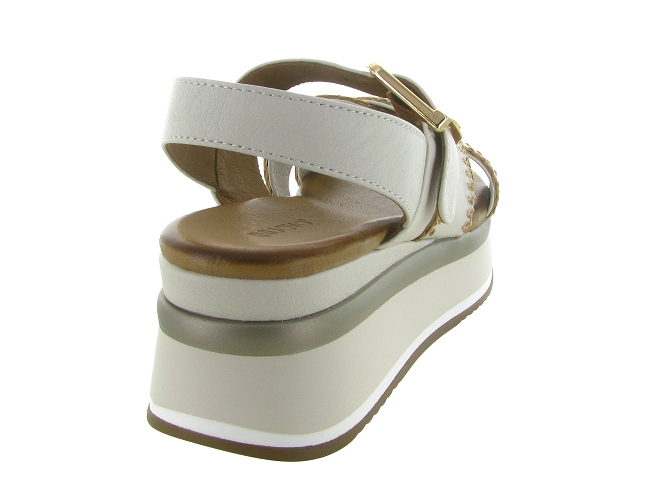 sandales et nu pieds - Confort - femme - Cuir - Beige - Inuovo6792401_5