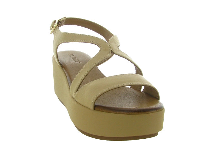 sandales et nu pieds - Confort - femme - Cuir - Beige - Inuovo6792501_3
