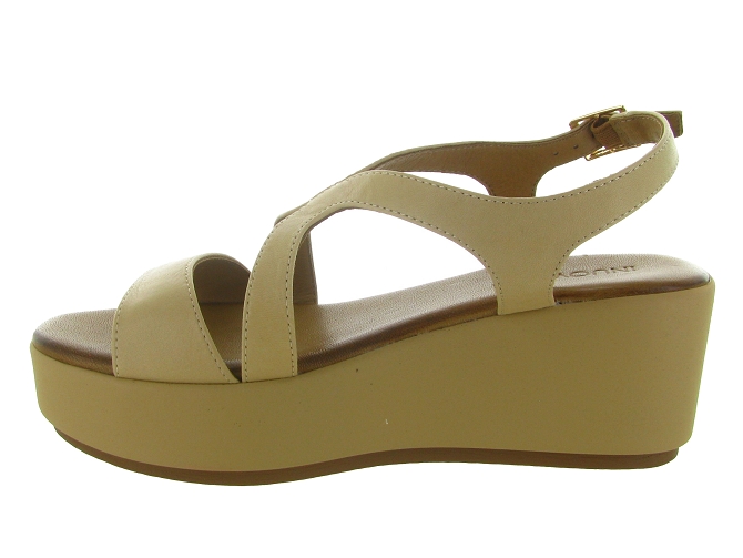 sandales et nu pieds - Confort - femme - Cuir - Beige - Inuovo6792501_4