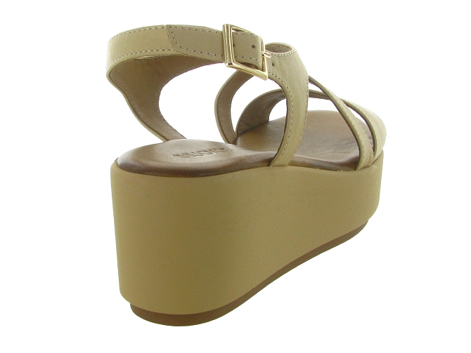 sandales et nu pieds - Confort - femme - Cuir - Beige - Inuovo6792501_5