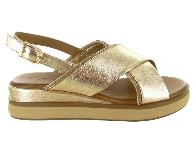 sandales et nu pieds - Confort - femme - Cuir - Or - Inuovo6792602_2