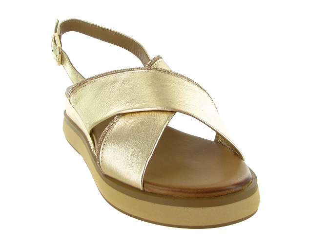 sandales et nu pieds - Confort - femme - Cuir - Or - Inuovo6792602_3