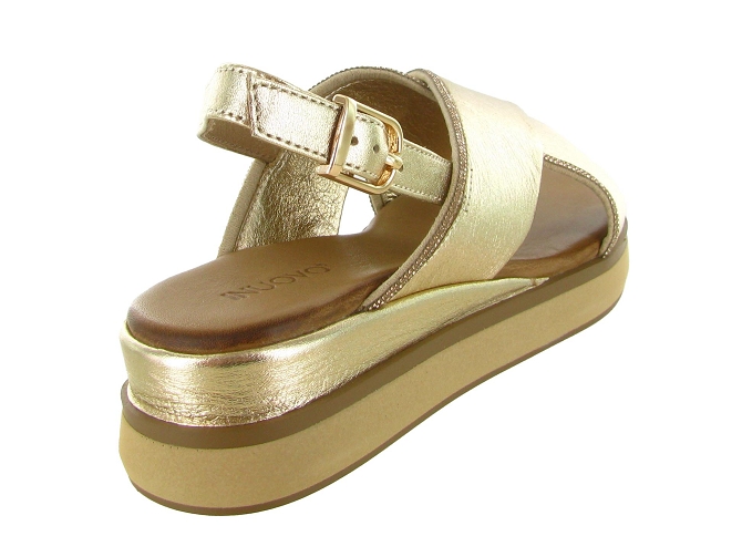 sandales et nu pieds - Confort - femme - Cuir - Or - Inuovo6792602_5