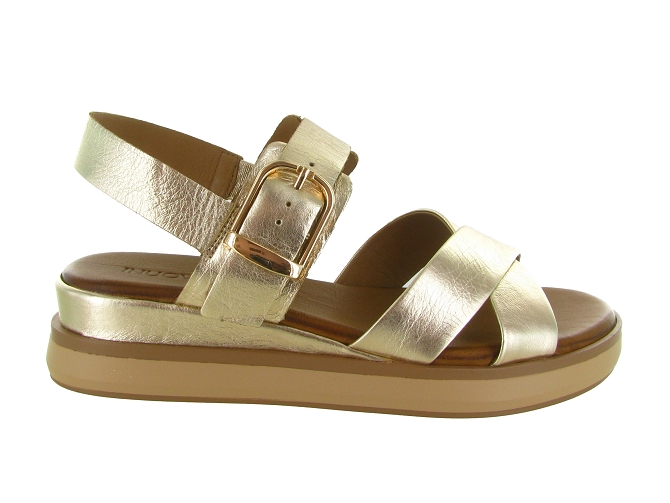sandales et nu pieds - Confort - femme - Cuir laminé - Or - Inuovo6792701_2