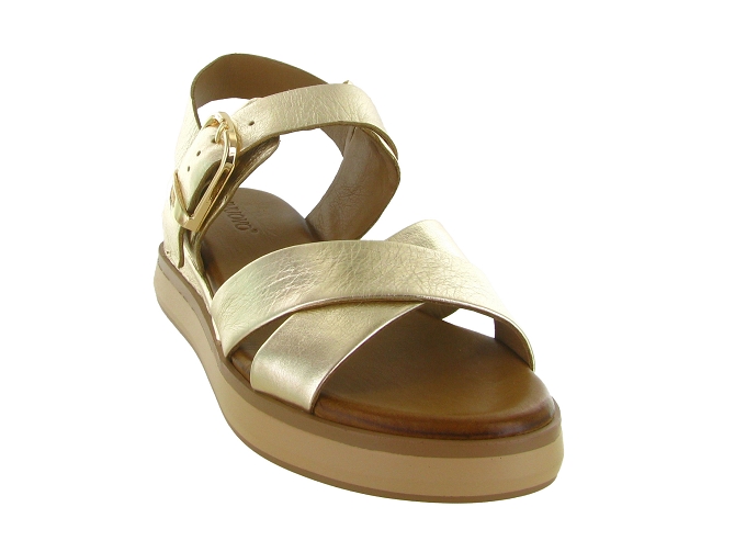 sandales et nu pieds - Confort - femme - Cuir laminé - Or - Inuovo6792701_3