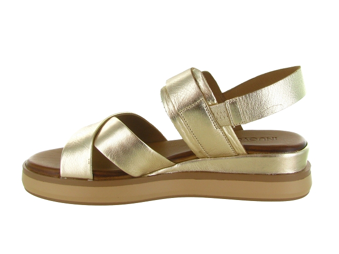 sandales et nu pieds - Confort - femme - Cuir laminé - Or - Inuovo6792701_4