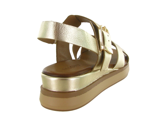 sandales et nu pieds - Confort - femme - Cuir laminé - Or - Inuovo6792701_5