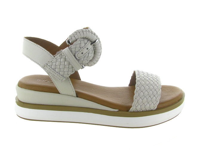 sandales et nu pieds - Confort - femme - Cuir - Beige - Inuovo6792801_2