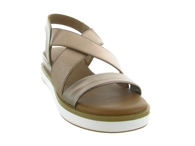 sandales et nu pieds - Confort - femme - Cuir laminé - Bronze - Inuovo6792901_3