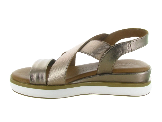 sandales et nu pieds - Confort - femme - Cuir laminé - Bronze - Inuovo6792901_4