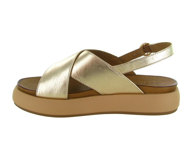 sandales et nu pieds - Confort - femme - Cuir - Or - Inuovo6793101_4