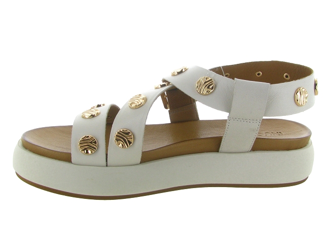 sandales et nu pieds - Confort - femme - Cuir - Beige - Inuovo6793301_4