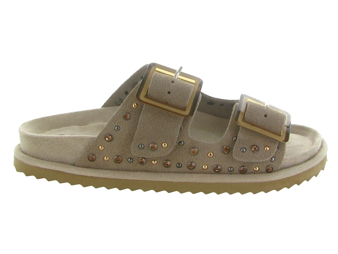 sandales et nu pieds - Mule Sabot - femme - Nubuck - Beige - Colors of california6793702_2