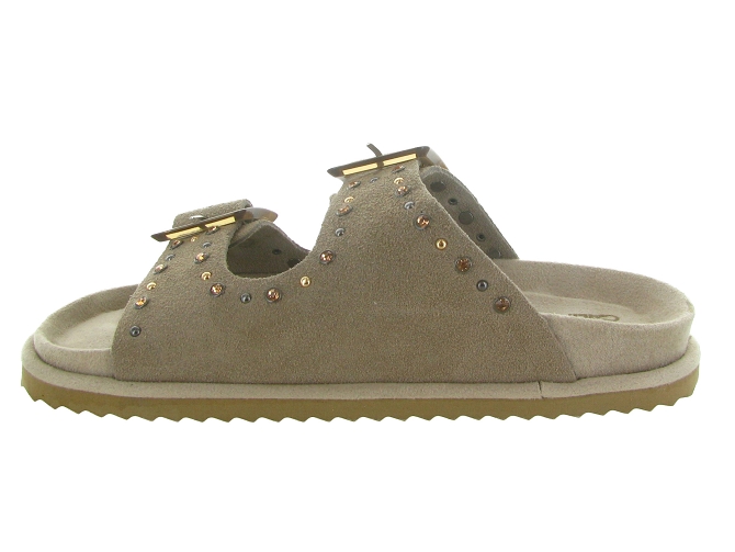sandales et nu pieds - Mule Sabot - femme - Nubuck - Beige - Colors of california6793702_4