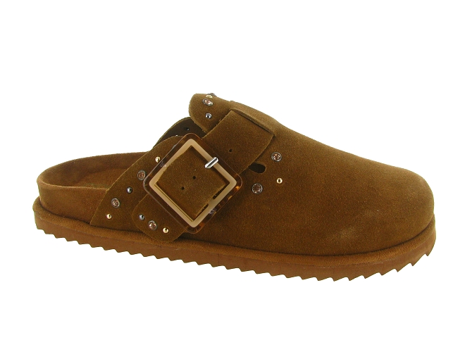 sandales et nu pieds - Mule Sabot - femme - Nubuck - Chestnut - Colors of california