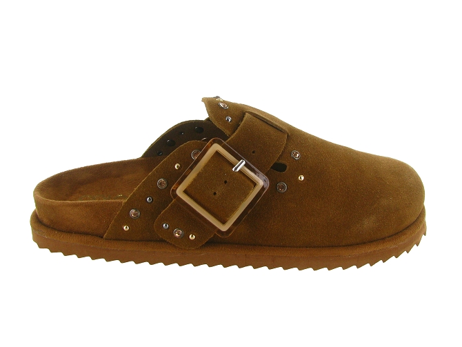 sandales et nu pieds - Mule Sabot - femme - Nubuck - Chestnut - Colors of california6793901_2