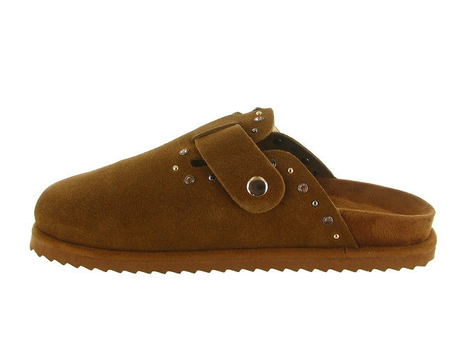 sandales et nu pieds - Mule Sabot - femme - Nubuck - Chestnut - Colors of california6793901_4
