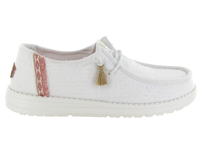 baskets et sneakers - Confort - femme - Toile  - Blanc - Hey dude6794001_2