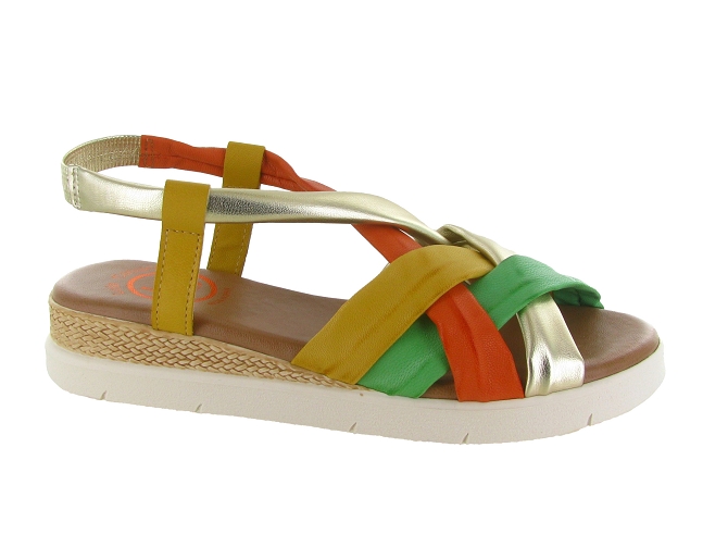 sandales et nu pieds - Confort - femme - Cuir - Multicolor - Lola canales